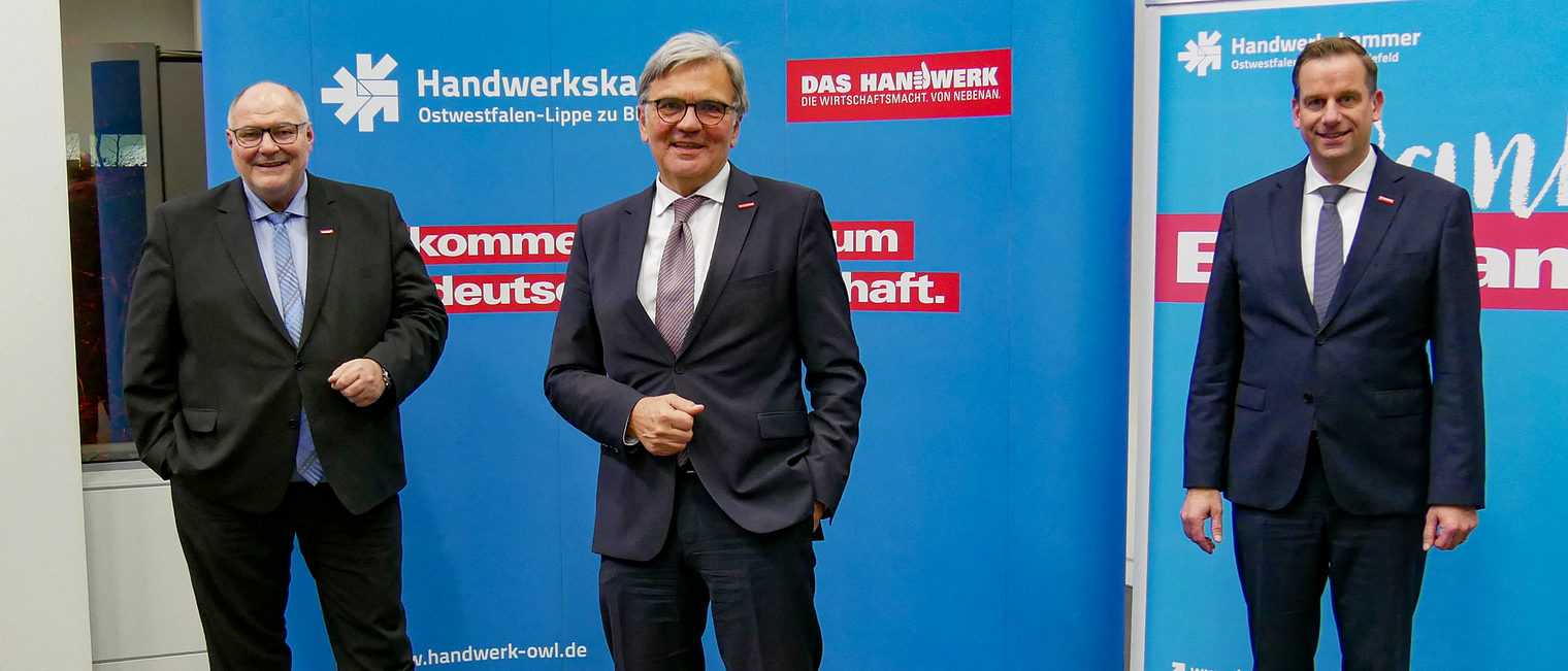 (v. l.) Peter Eul, Wolfang Borgert und Dr. Jens Prager (v. l.) Peter Eul, Wolfang Borgert und Dr. Jens Prager