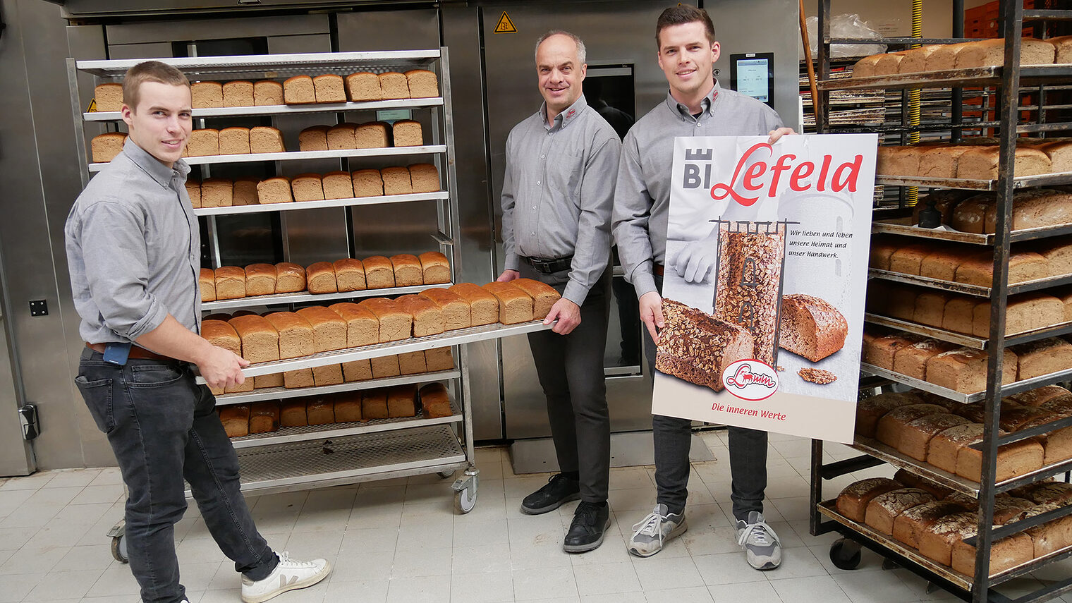 (v.l.) Die Bäckermeister Patrick, Karsten und Marc-Philip Lamm gehen mit einer Kampagne in die Offensive.