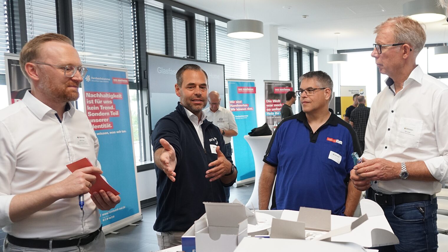Bei der Veranstaltung NewHomeBielefeld fand auch ein spannender Austausch in unterschiedlichen Kleingruppen statt. 