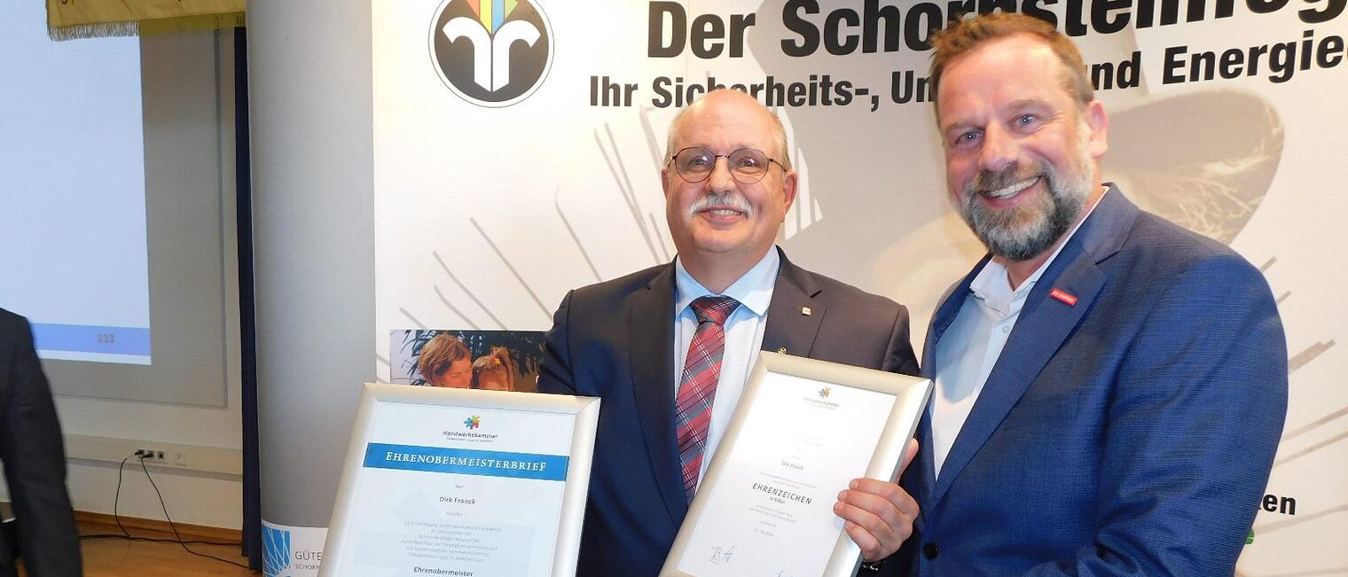 (v. l.) Dirk Franck und Dr. Jens Prager (v. l.) Dirk Franck und Dr. Jens Prager