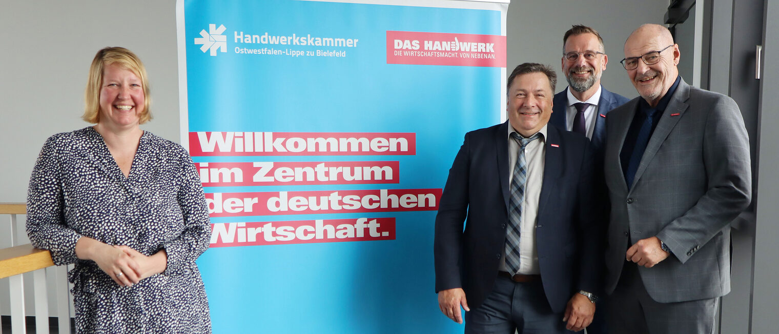 WIebke Esdar mit Ralf Noltemeyer, Jens Prager, Peter Eul 