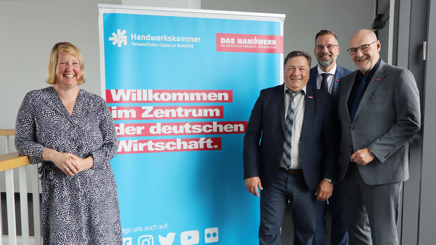 WIebke Esdar mit Ralf Noltemeyer, Jens Prager, Peter Eul 