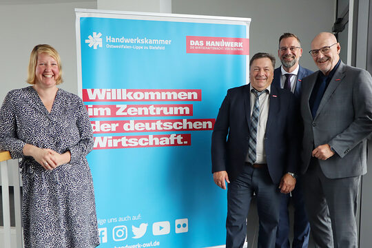 WIebke Esdar mit Ralf Noltemeyer, Jens Prager, Peter Eul 