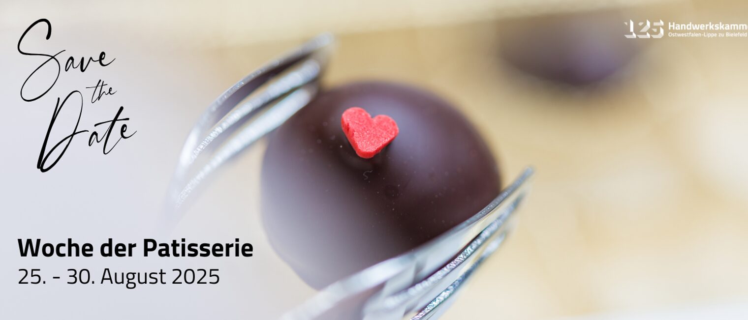 Das Bild kündigt die Woche der Patisserie. 