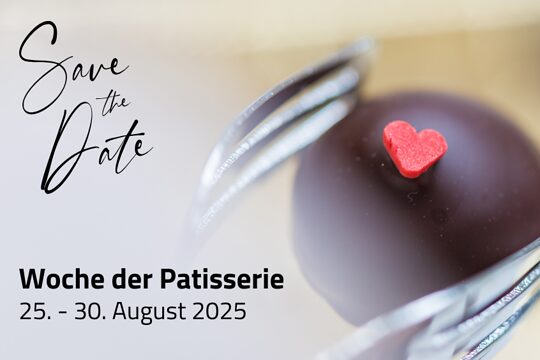Das Bild kündigt die Woche der Patisserie. 