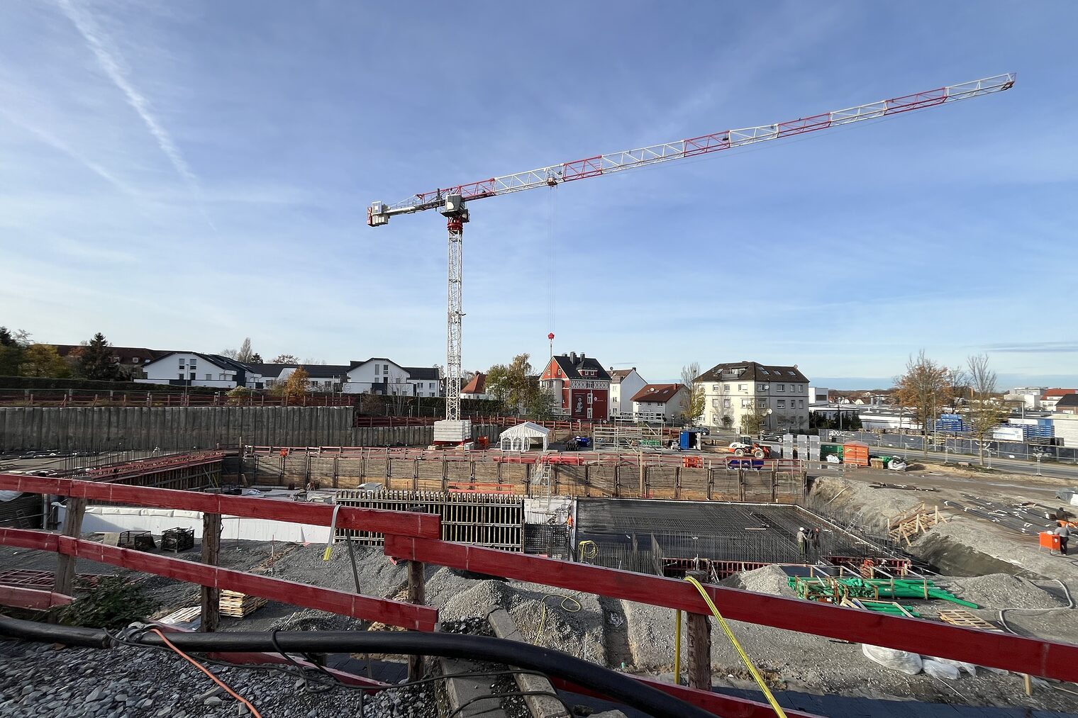 Baustelle Campus Handwerk mit Kran