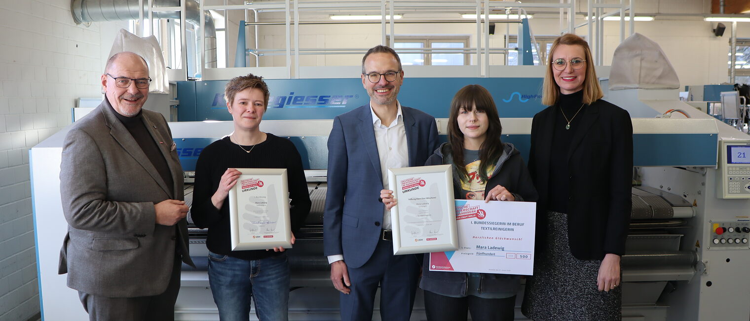 Peter Eul (von links), Stefanie Kost, Falko Heise, Mara Ladewig und Maike Krüger, 