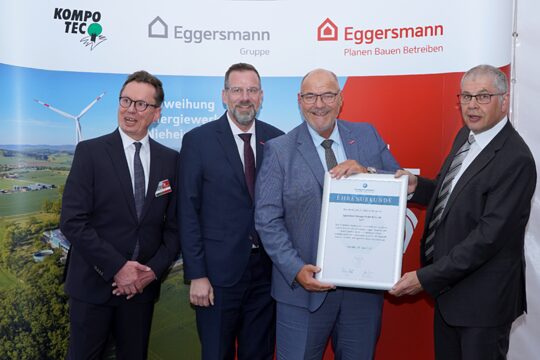 Gruppenbild von Dr. Jens Prager, Peter Eul, Thomas Hein und Karlgünter Eggersmann.