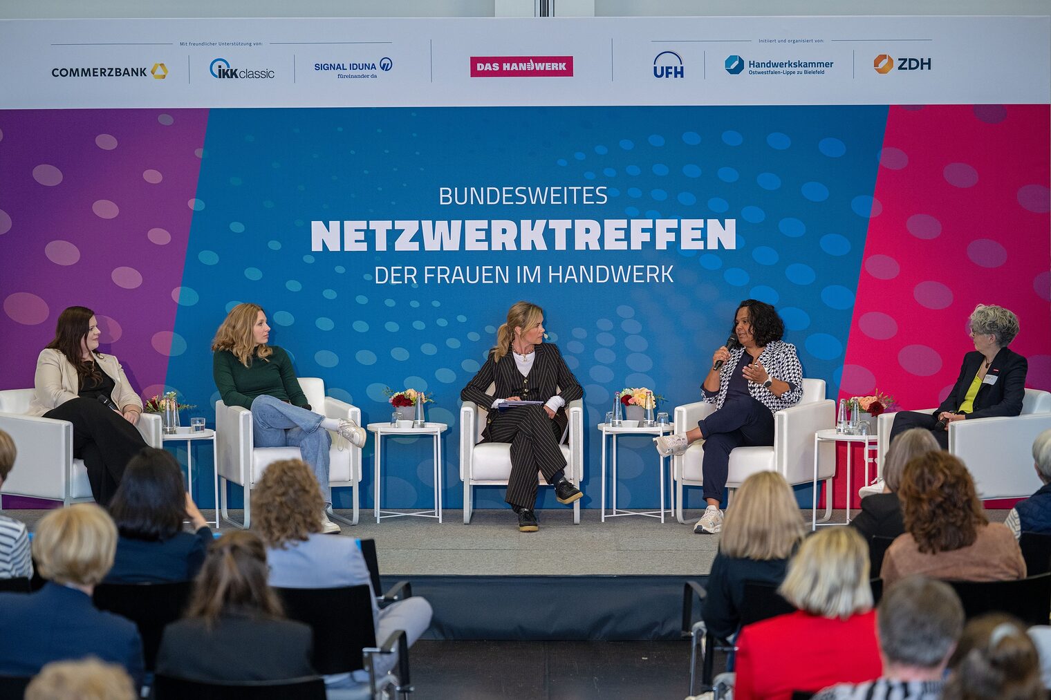 Podiumsdiskussion beim Bundesnetzwerktreffen der Frauen im Handwerk.