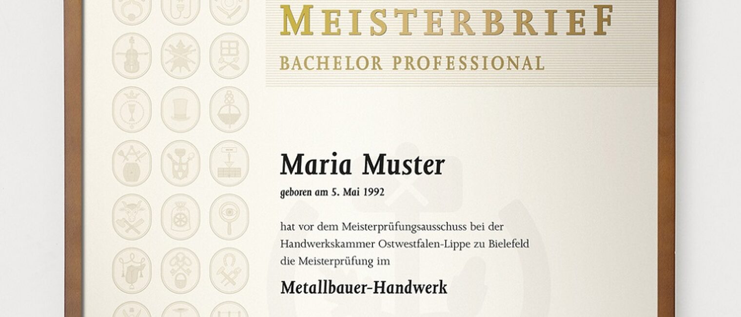Der neue Meisterbrief Der neue Meisterbrief