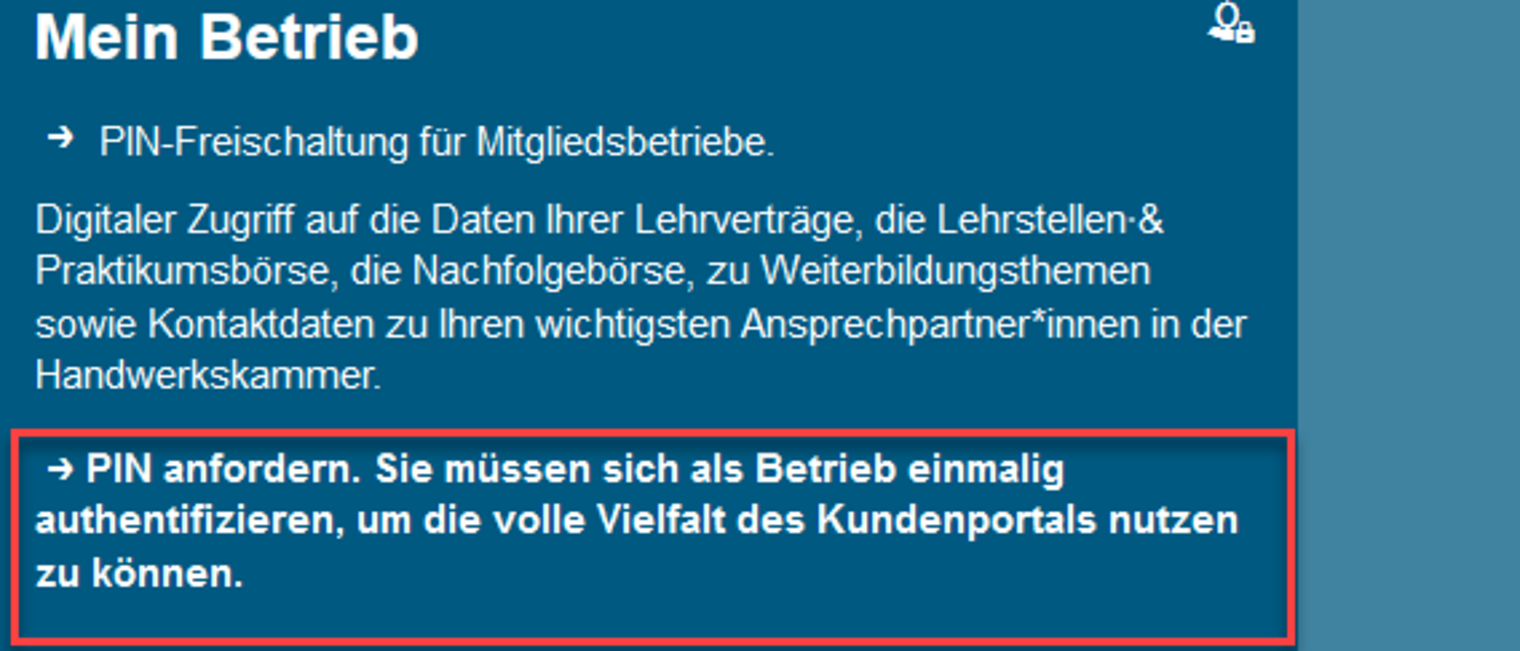 PIN Freischaltung