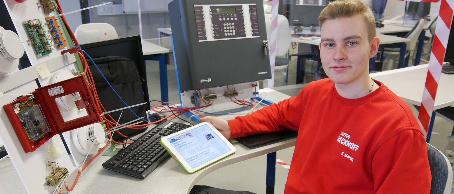 Tim Jöhring, Auszubildender bei Elektro Beckhoff